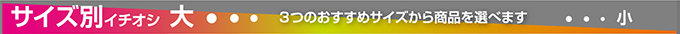 サイズ別イチオシ3つのおすすめグレードから商品を選べます。